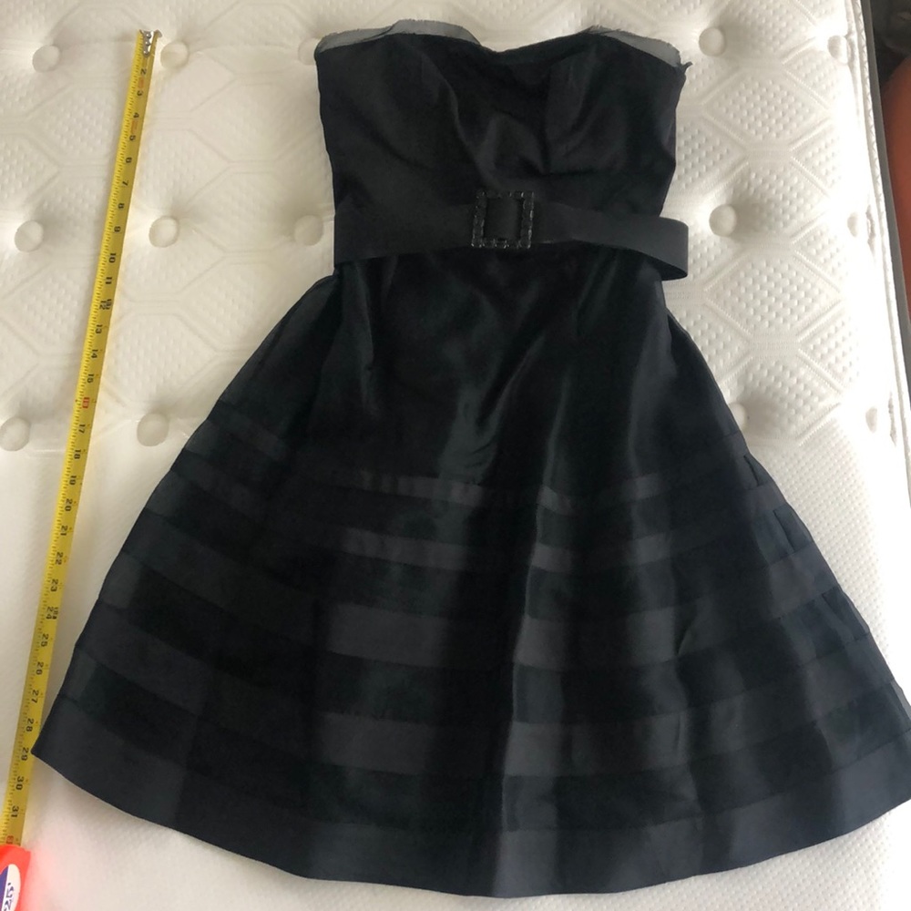 Black strapless dress